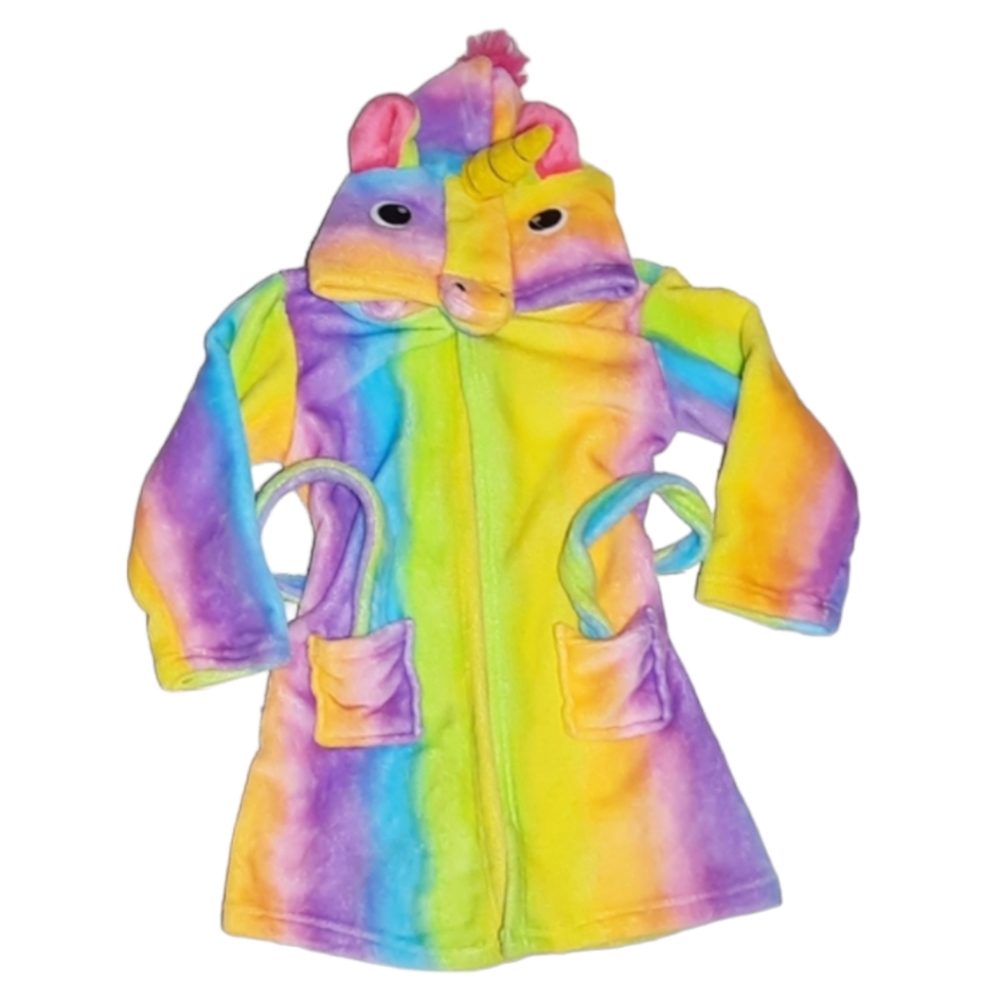 Girls Unicorn Rainbow‎ Hooded Robe
